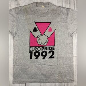 VTG Inaugural EuroPride 1992 London T-Shirt Euro Pride LGBTQ Sz XL *Read/View